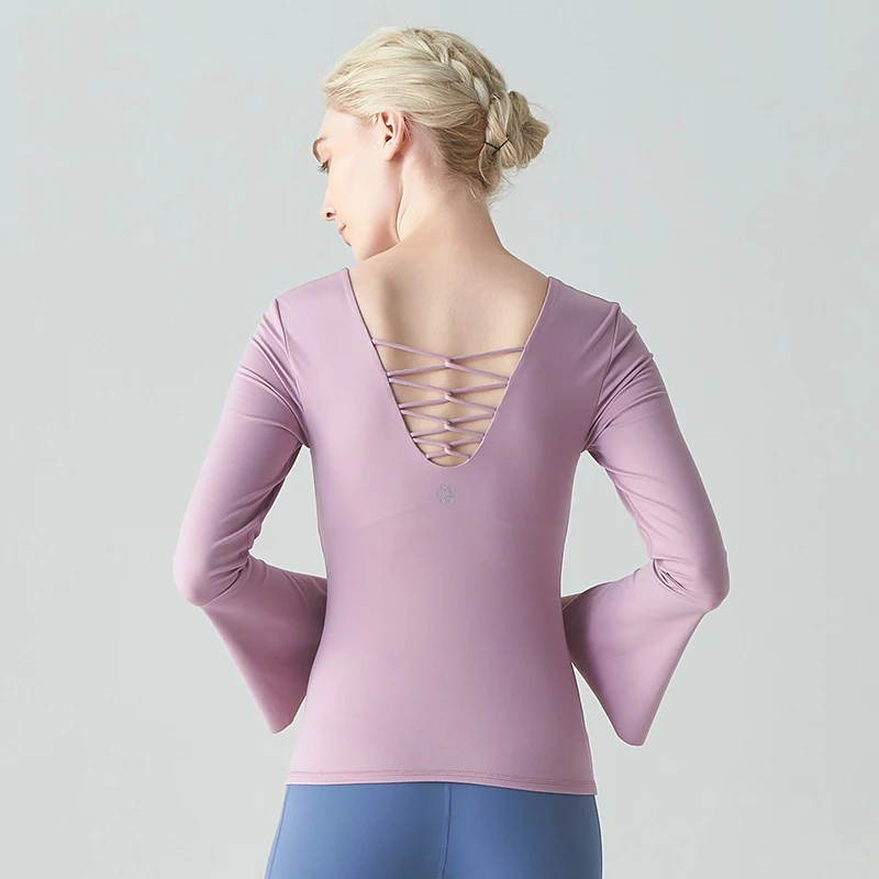 Женские топы для йоги рубашки женская спортивная одежда с длинным рукавом
