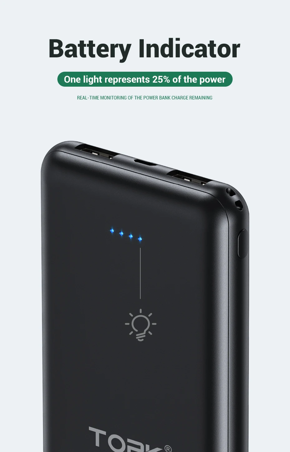 TOPK mi ni power Bank 5000 мАч портативное зарядное устройство power bank для iPhone Xiaomi mi 9 huawei samsung Внешний аккумулятор повербанк