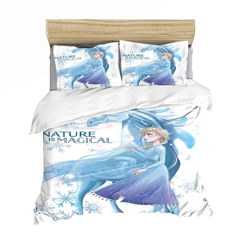 

Frozen Anna Elsa Bedding Set Queen King Size Bed Set Children Girl Duvet Cover Pillow Cases Comforter Bedding Sets Polyester
