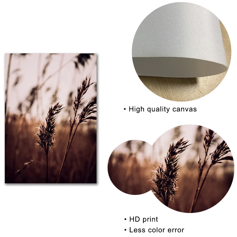 Коричневый Fild живопись на холсте с изображением лошади принт пейзаж