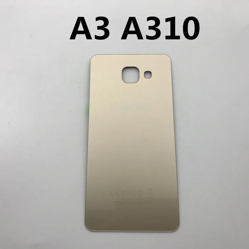 Для samsung Galaxy A3 A310 A5 A510 A7 A710 задняя крышка батарейный чехол 3D стекло задняя крышка корпус крышка задняя дверь чехол Замена - Цвет: A310 gold