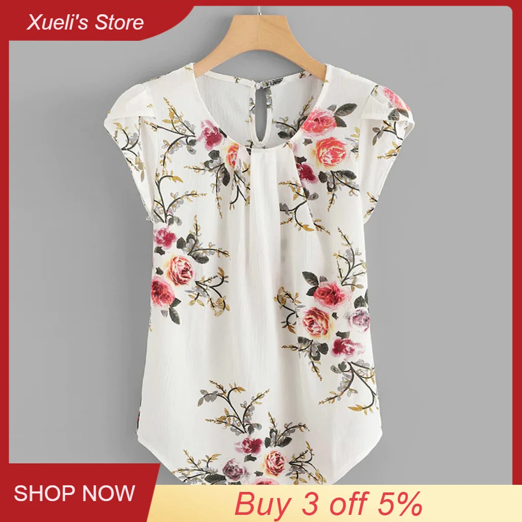 2020 горячая Распродажа женская блузка повседневная круглый вырез базовый