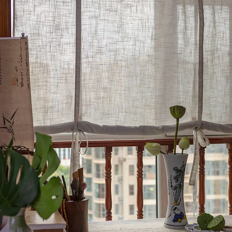 

Yvonicky Римские шторы из хлопка и полиэстера, однотонные