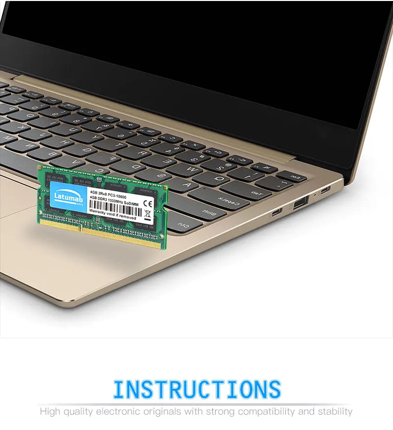Latumab 4 Гб DDR3 1333 МГц PC3-10600 памяти ноутбука So dimm память ram 204 шпильки ноутбук превосходного качества модуль SODIMM DDR3 ram