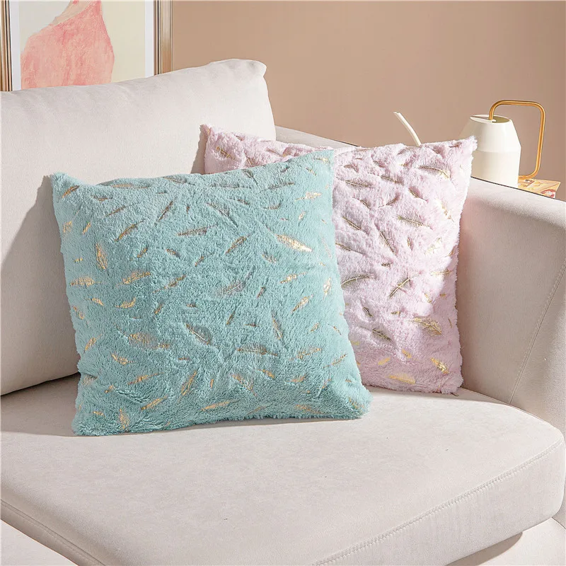Мягкая плюшевая подушка крышка декоративный чехол на подушки с мехом наволочка