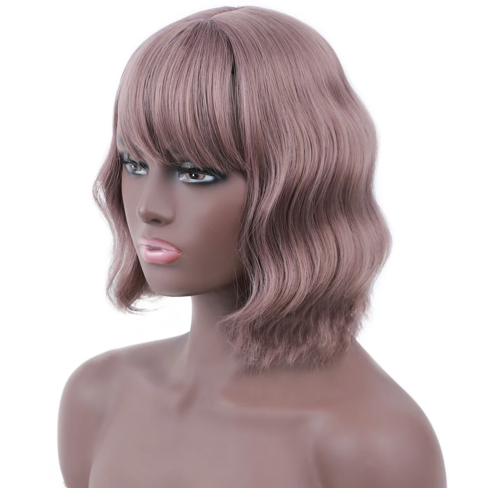 Парик Современная королева 12 дюймов с короткими водными волнами и челкой