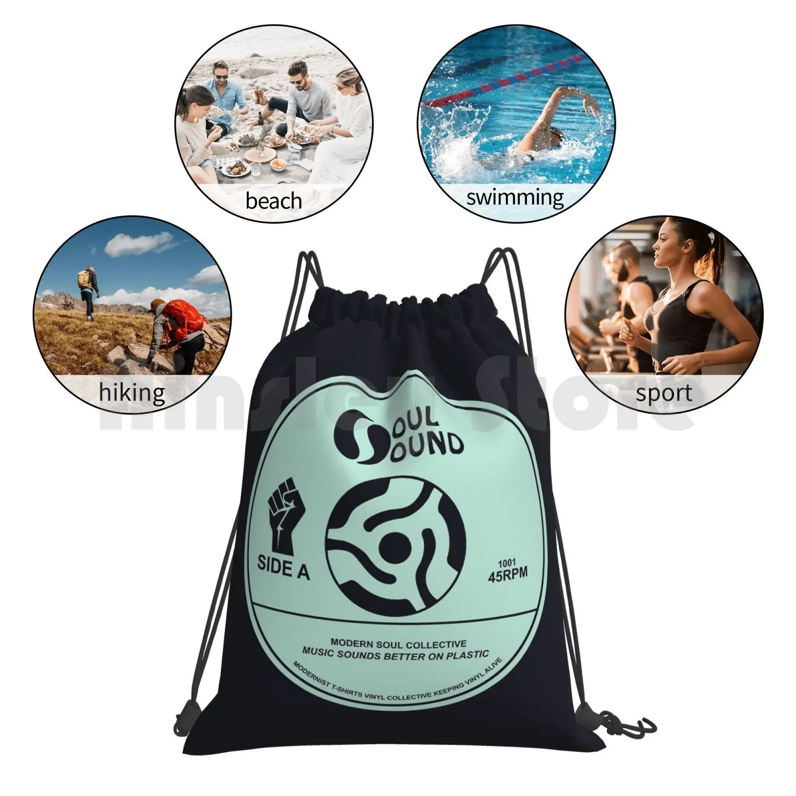 Soul рюкзак сумка с Кулиской Спортивная Сумка водонепроницаемая виниловая душа