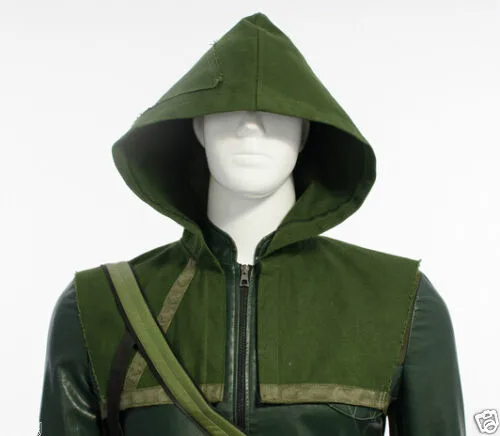 Зеленая Стрела Оливер Королева Косплей Костюм накидка капюшон только Бесплатная