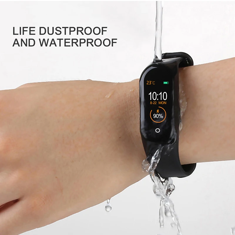 M4 смарт-браслет Bluetooth спортивные часы Смарт-браслет цветной экран водонепроницаемый пульсометр фитнес для Android IOS W9D0701