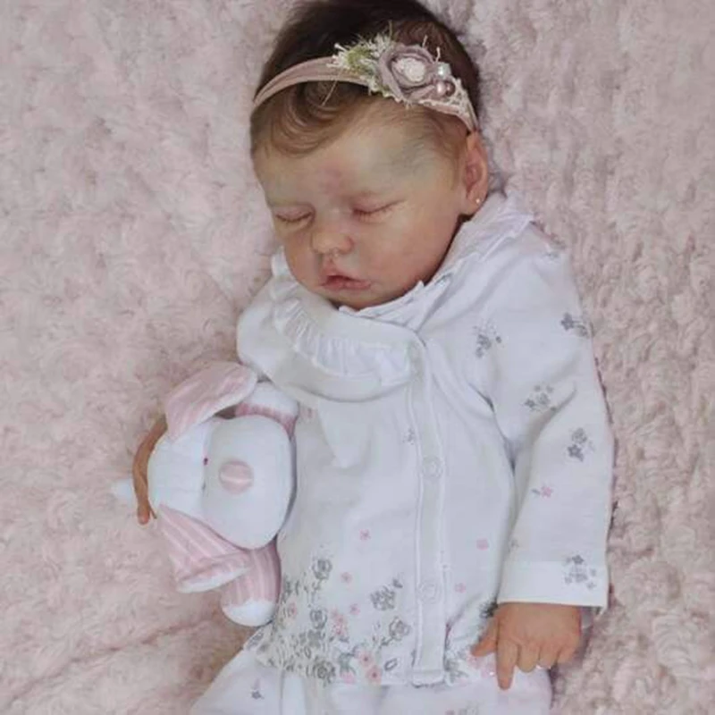 

17" Realistic Reborn Baby Doll Girl, silicone, original soft, toddler doll toy, 2-5 years old, holiday gift, birthday gift