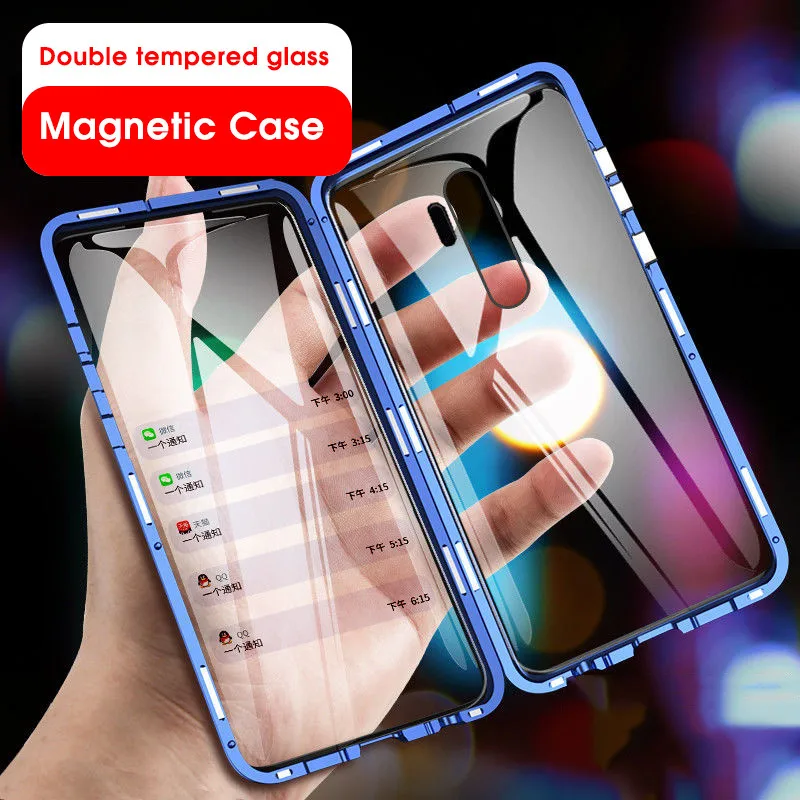 360 магнитный металлический Полный Чехол на для Redmi note 8 Pro Сяоми ксиоми Редми Ноут