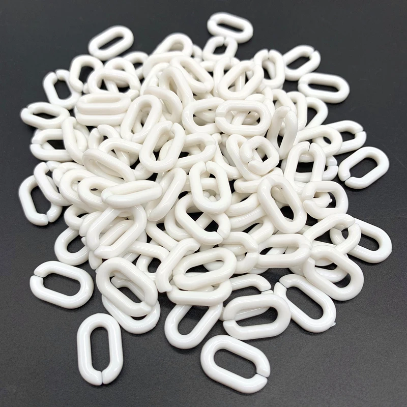 New 50pcs 15x10mm Acrylic Link Chain Keychains For Necklace Bracelet Making Colorful Plastic Links Jewelry | Украшения и