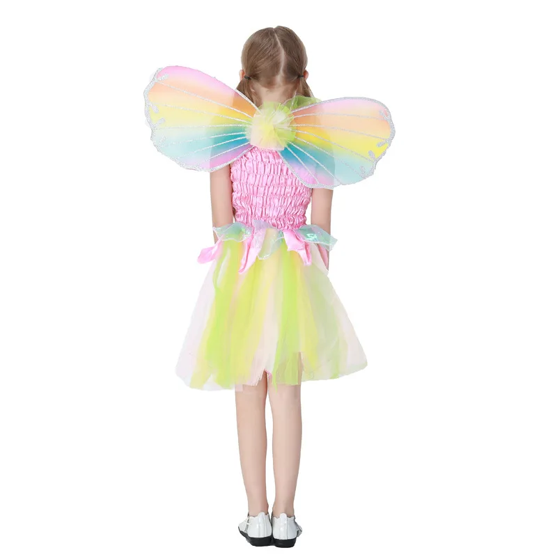 

JYZCOS Halloween Costume Angel Stage Performance Rainbow Kid Cosplay Party Play Holiday