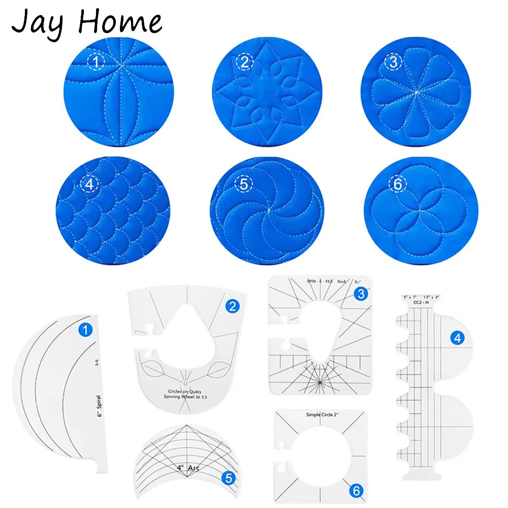 6 шт. лоскутное шаблонная линейка Сделай Сам Акриловые Швейные Инструменты Kit