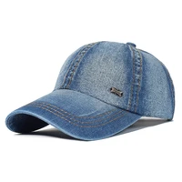 vintage washed cotton baseball cap men women denim dad hat adjustable trucker style low profile
