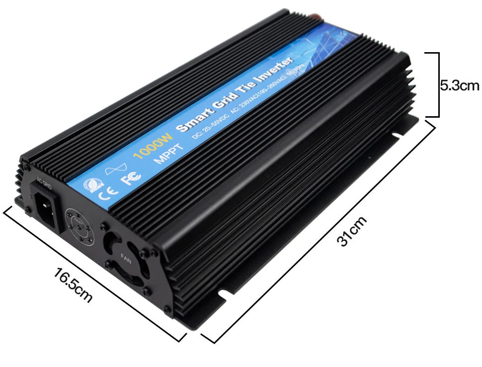 GTI1000 MPPT солнечный Grid Tie Инвертор 1000W Micro силовой инвертор 18/24/36V DC to 190 260VAC с чистой
