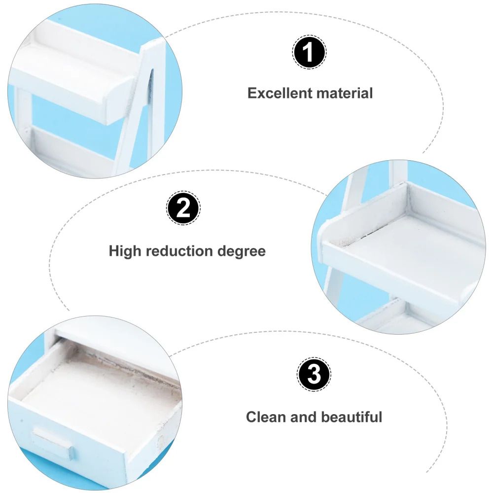

1pc Mini House Storage Shelf Decor Miniature Scene Decore Mini Shelf (White)