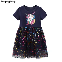 2021 girls dress summer unicorn princess dresses unicornio vestidos de verano baby girl sukienki vetement enfant robe fille new