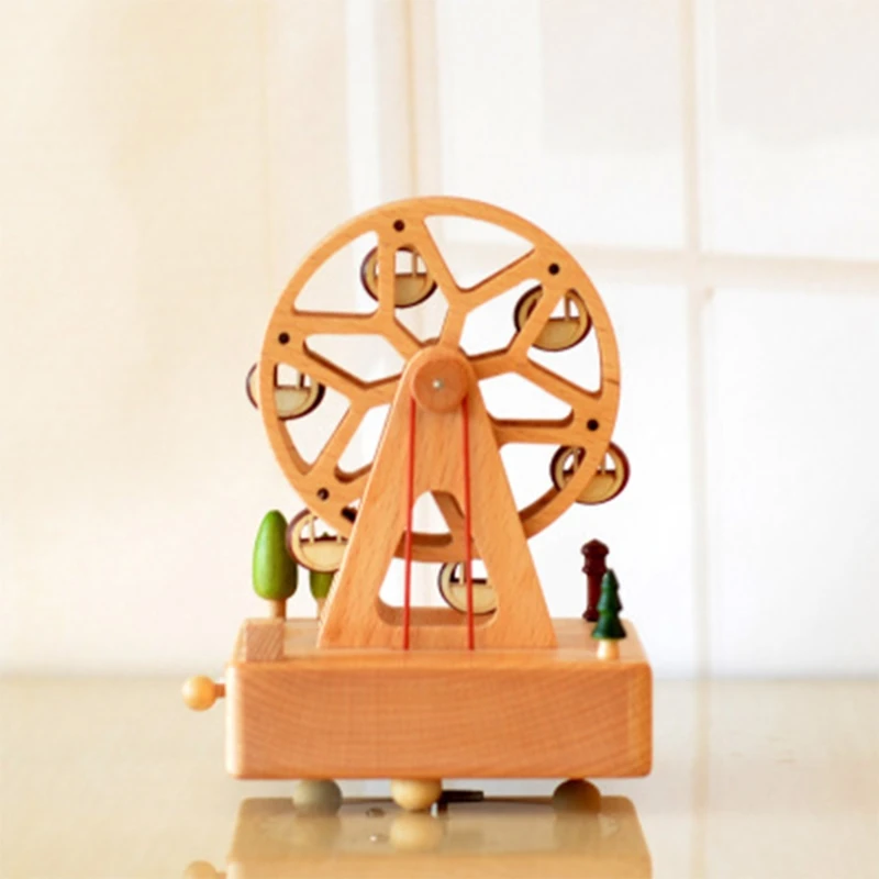 

H051 Wooden Music Box Table Home Decoration Birthday Valentine's Day Gift Desktop Ornaments