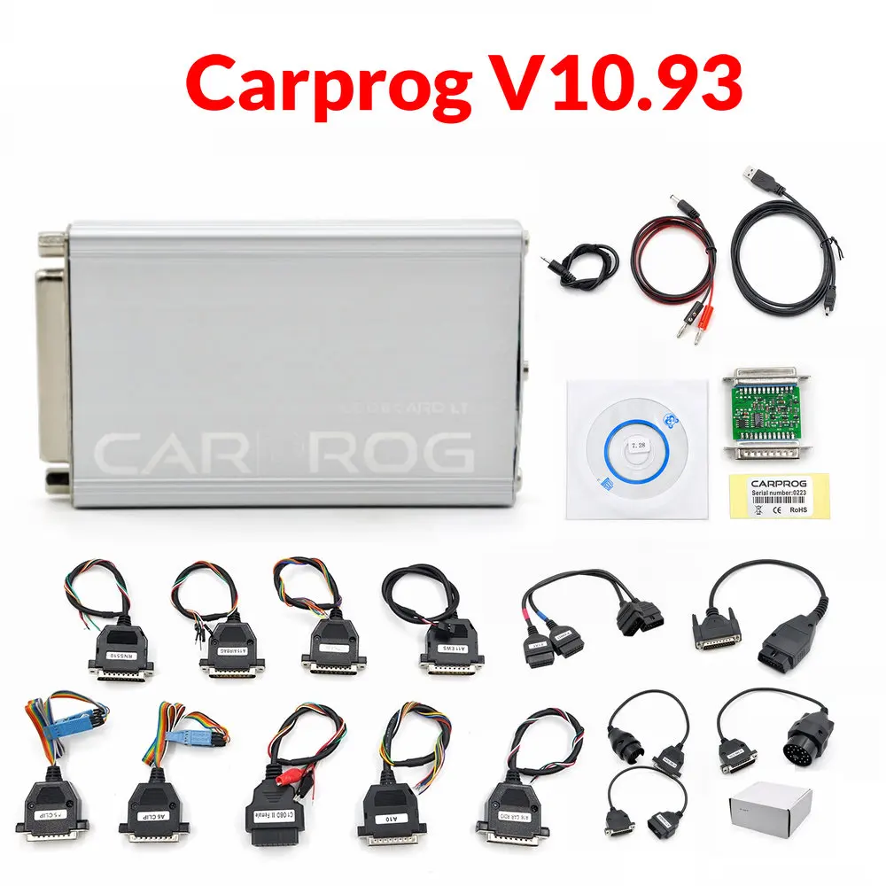 Carprog V8.21 V10.93 v10.05 Автомобильная прога ECU Чип Tunning инструмент для ремонта автомобиля Carprog программатор Carprog V8.21with все 21 Адаптеры