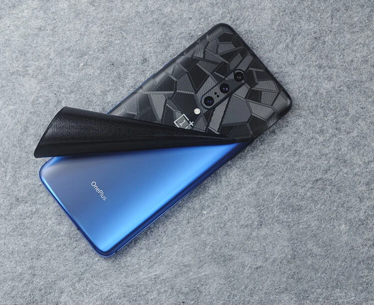 3D Triangle Pattern For Oneplus 7 7T 7Pro Back Film Thin Screen Protector Protective Sticker Paster Rear Decorative Film