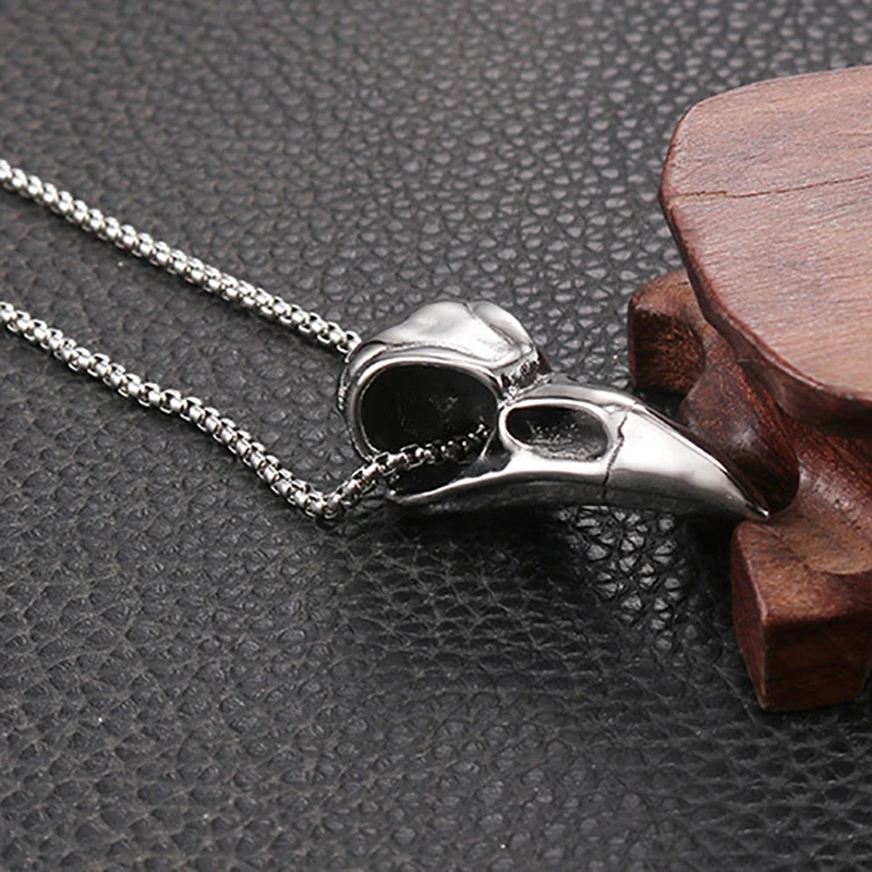 Новинка 2020 ожерелье с кулоном викингов ворона череп из нержавеющей стали мужская