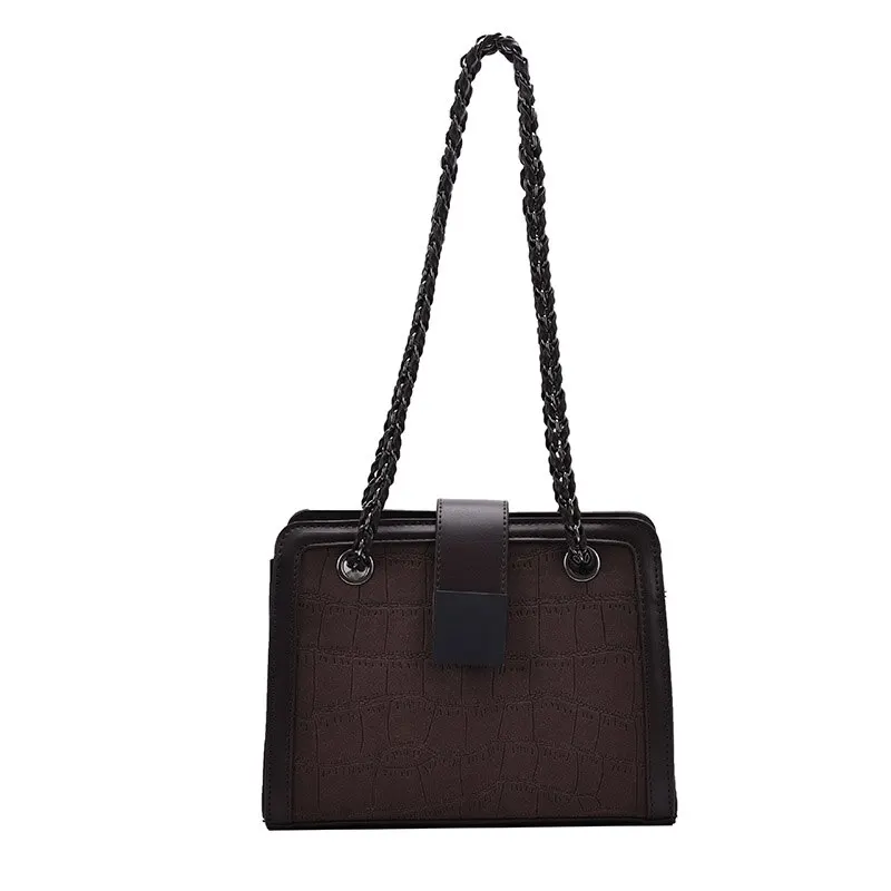 

Scrub PU Leather Handbag Bags for Women 2021 Winter Tend Branded Chain Shoulder Handbags Women's Small Crossbody Purses