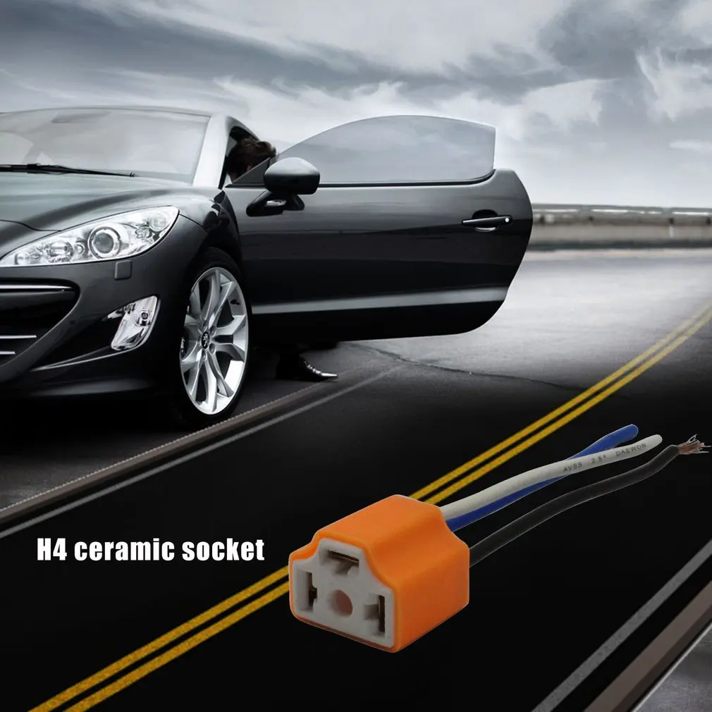 

Car Headlight Socket H4/9003/Hb2 Female Pigtail Ceramic Headlight Connector/Plug/Adapter/Socket Auto Accessories