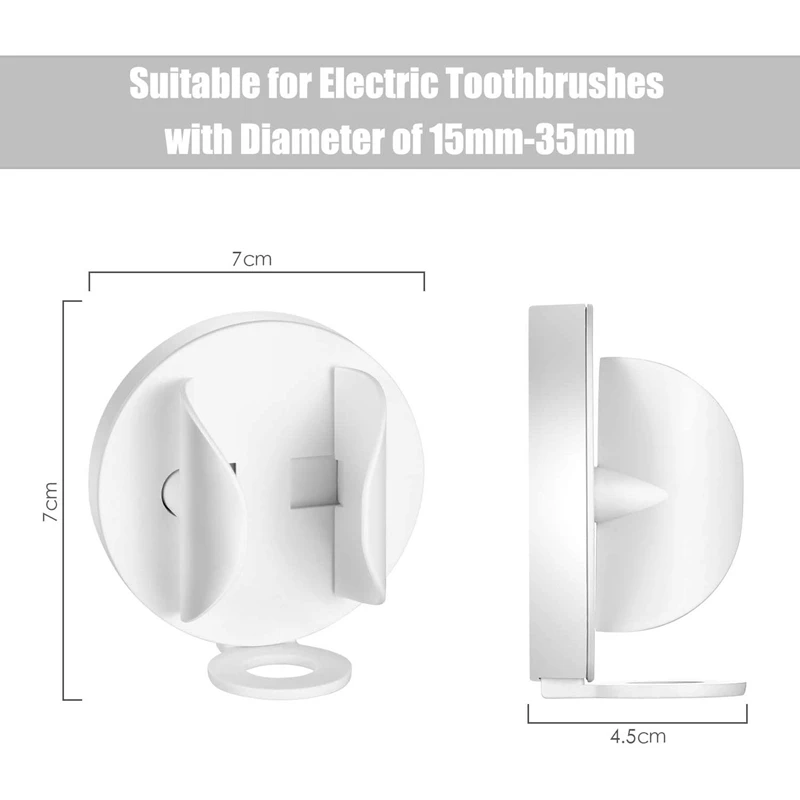 

Electric Toothbrush Holder Bathroom Organizer, 3Pcs Adhesive Wall Mounted Toothbrush Holder for Bathroom