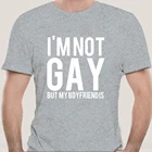 Горячие предложения мужские топы с круглым вырезом в стиле хип-хоп, футболка с надписью IM Not Gay, мой бойфренд, ЛГБТ, подарок друзьям-гомосексуалистам вечеринка на день рождения