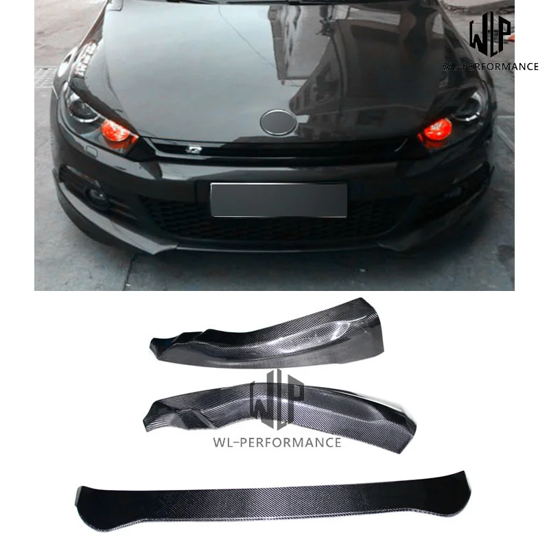 

VW Carbon Fiber Rear Bumper Side Splitters Car Styling For Volkswagen Scirocco Car Body Kit 2009-2014