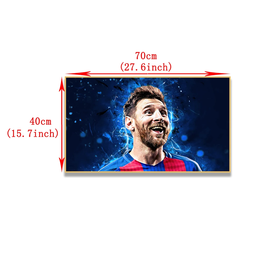 

World Football Star Messi Poster Canvas Painting Print Cuadros Art Wall Decoration Mural Modern Home Living Room Decor No Fram