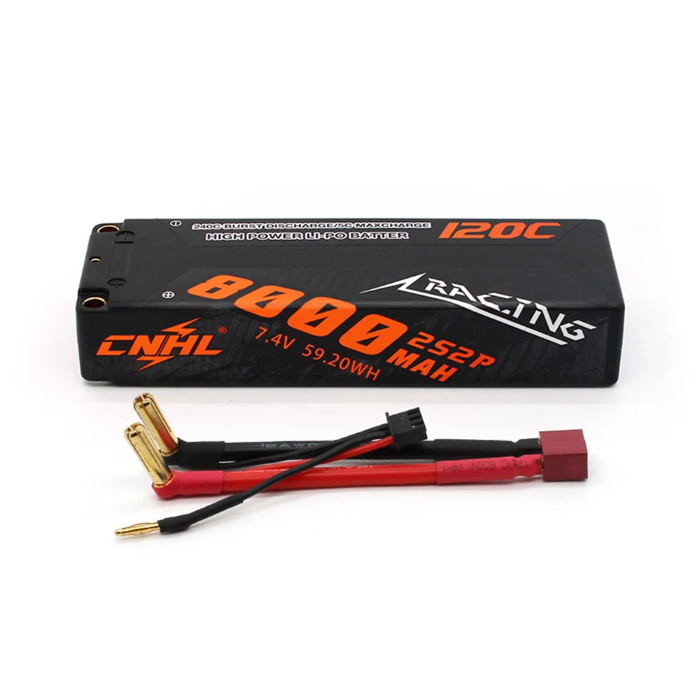 

CNHL гоночная серия 7,4 V 7600mAh/8000mAh 120C 2S T Deans Plug LiPo батарея для радиоуправляемого автомобиля FPV гоночный Дрон Квадрокоптер DIY часть