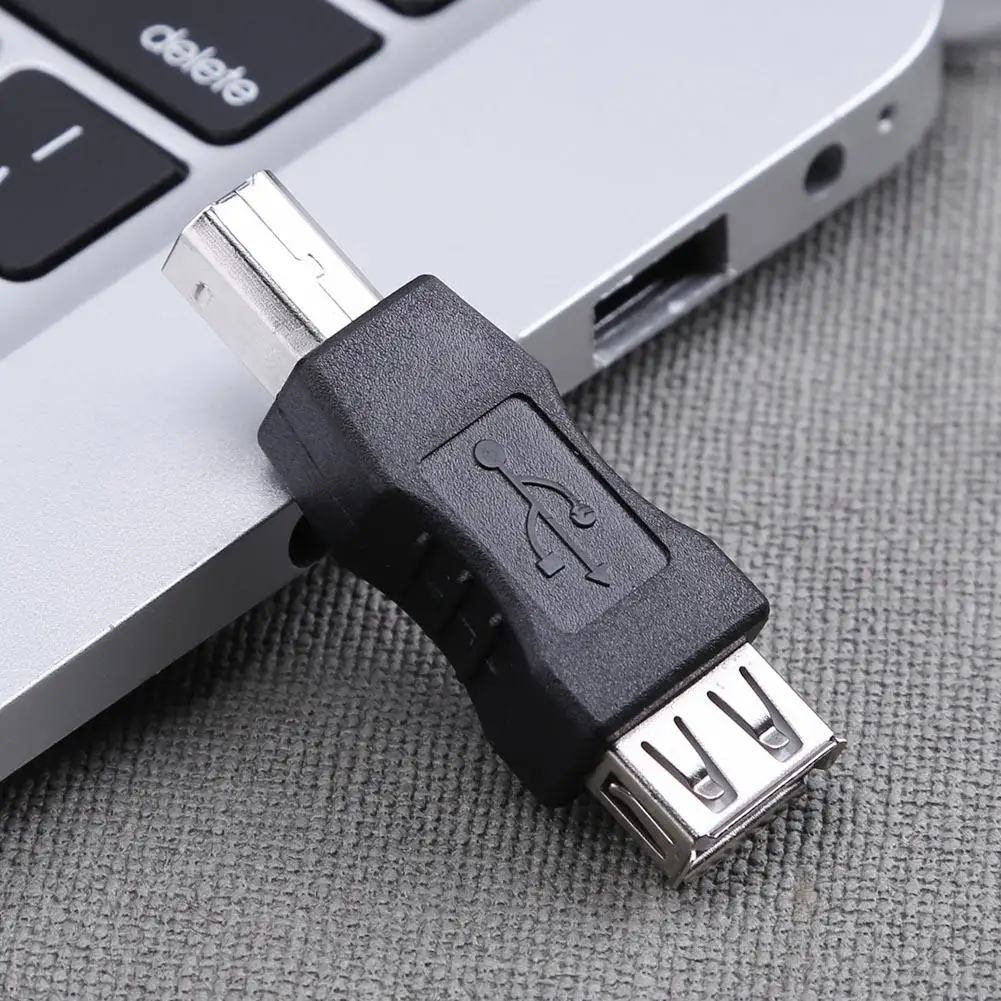 USB 2.0 A Female to B Male Adapter Connector AF BM Converter Mini Portable Black for PC Computer Phone Printer | Компьютеры и офис