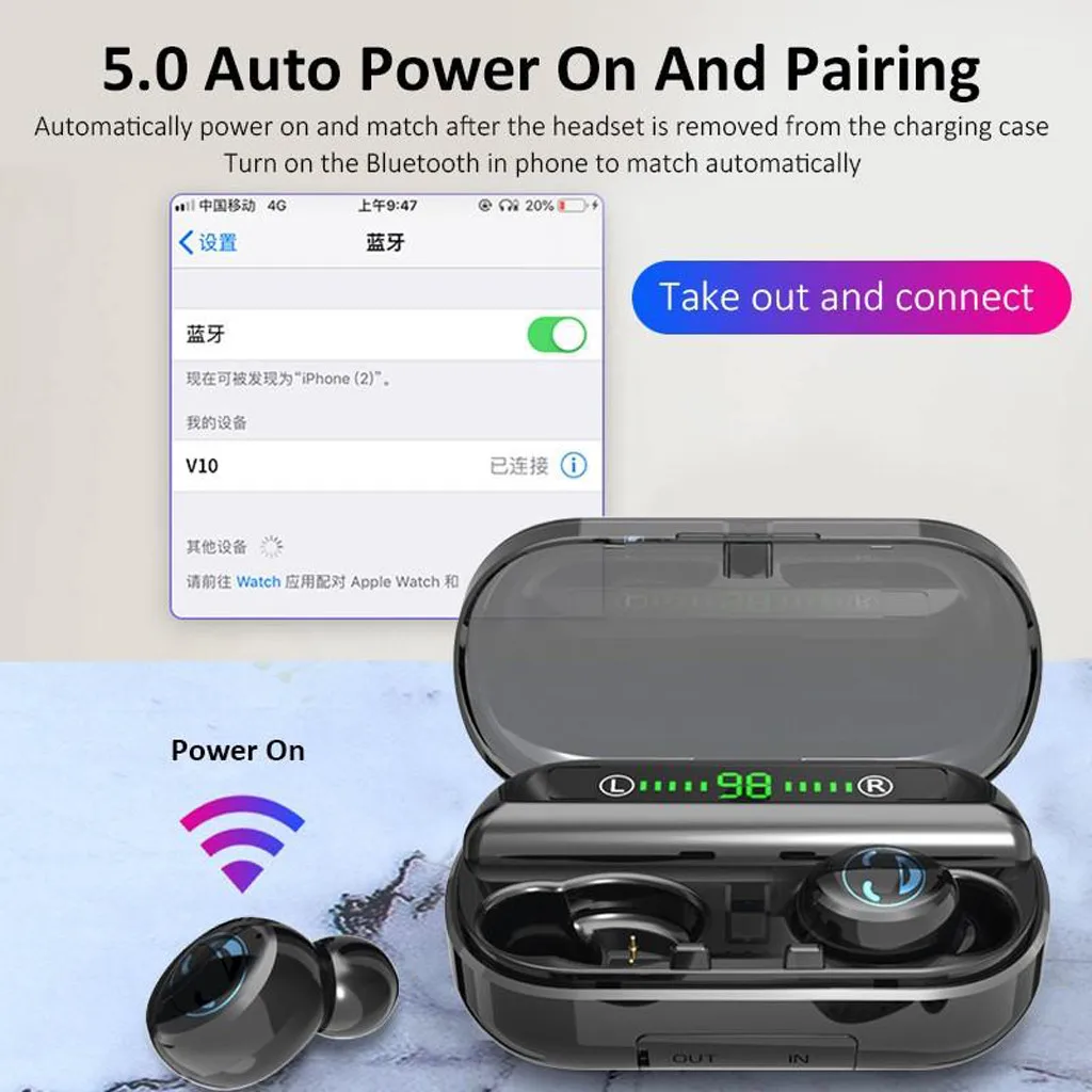 Bluetooth 5 0 гарнитура TWS беспроводные наушники мини стерео гарнитуры 2019 музыкальные |