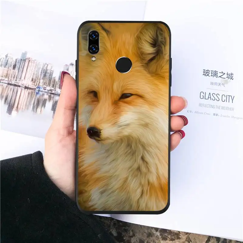 

Fox cute animal Phone Case For Huawei honor Mate P 10 20 30 40 Pro 10i 9 10 20 8 x Lite Luxury brand shell funda coque