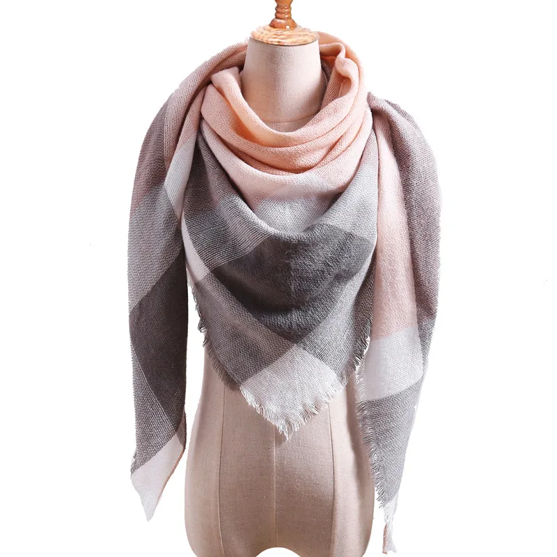 Шарф женский тёплый платок, зимний, в клетку, 2019 от AliExpress WW