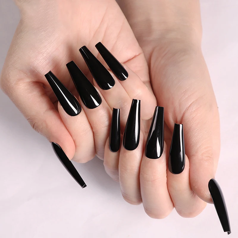 

5 Sets Super Long Nail Tips Ballet Coffin Ballerina False Nails Salon Craft Detachable Fake Nails Art Decoration Nail Display