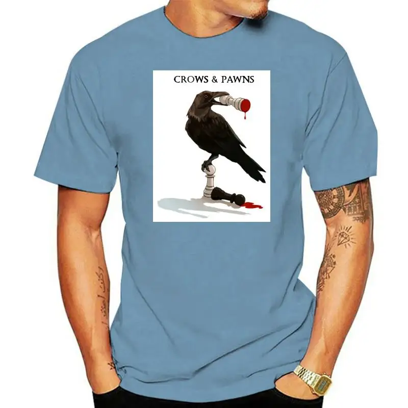 

Футболка с воронами и зажимами, рубашка с воронами, шахматная ворона
