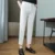 Высокого качества в Корейском стиле; Летние однотонные Пелерина костюм штаны для мужчин одежда 2021 простой Slim Fit ботильоны Длина офисные брюки Праздничная одежда 36 - изображение