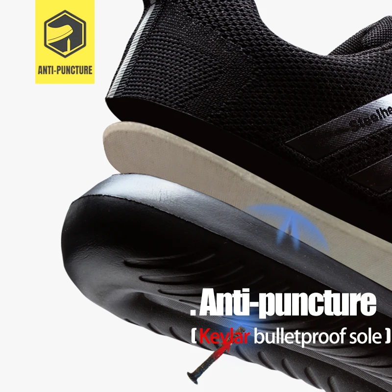 LARNMERN/Мужская Рабочая защитная обувь со стальным носком дышащая легкая с защитой