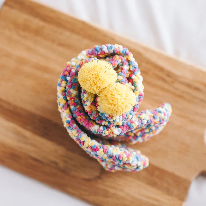 Новые Теплые женские зимние носки из плотной шерсти с помпоном милые