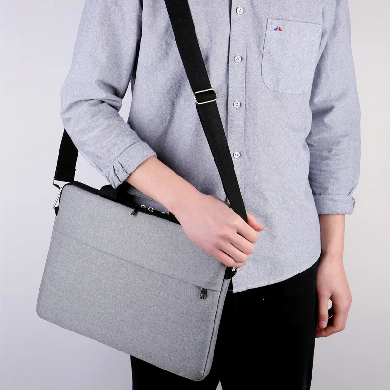 

Laptop Bag For Macbook Pro Air 13 14 15.6 Inch Women Canvas Briefcase Men Travel Waterproof Big Shoulder Handbag Office Bag PC