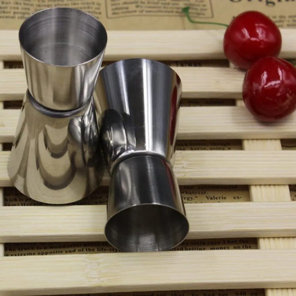 

Stainless steel wine measurer double head measuring cup practical wine glass ounce cup mixology measuring cups