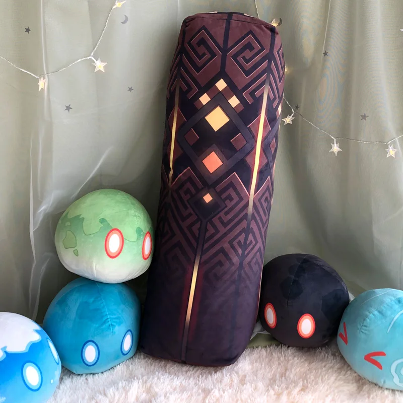 

Hot Game Genshin Impact Project Zhong Li Cosplay Plush Toys DIY Props Anime Accessories Rock Elements Pillar Pillow Stuffed Xmas