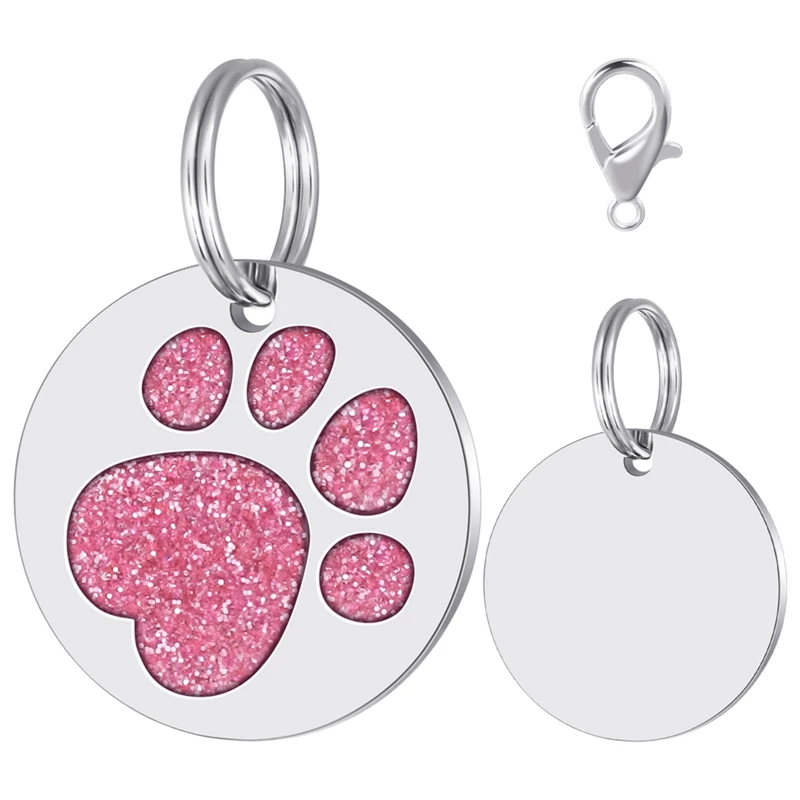 

Personalized Engraving Pet Cat Name Tags Customized Dog ID Tag Collar Accessories Nameplate Anti-lost Pendant Metal Keyring