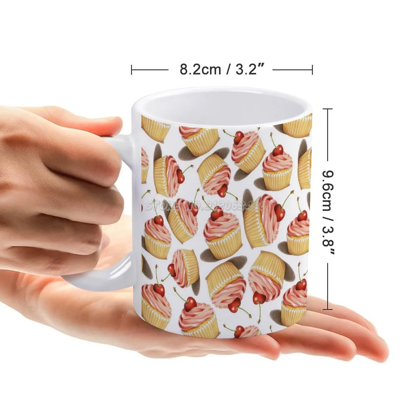 Pink Cupcakes Coffee Mugs Ceramic Tea Cup Milk Mug Warmer Personalized Friends Birthday Gift Cupcake Cake Shea Desi |