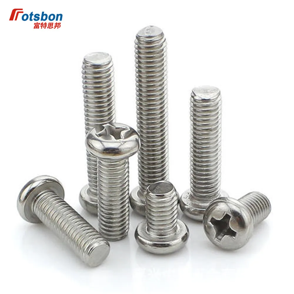 

M5 Cross Recessed Raised Counter Pan Head Screw Flat Tail Screws Phillip Plaine Inox Puntas Rvs Vis Inoxydable DIN7985 ISO7045