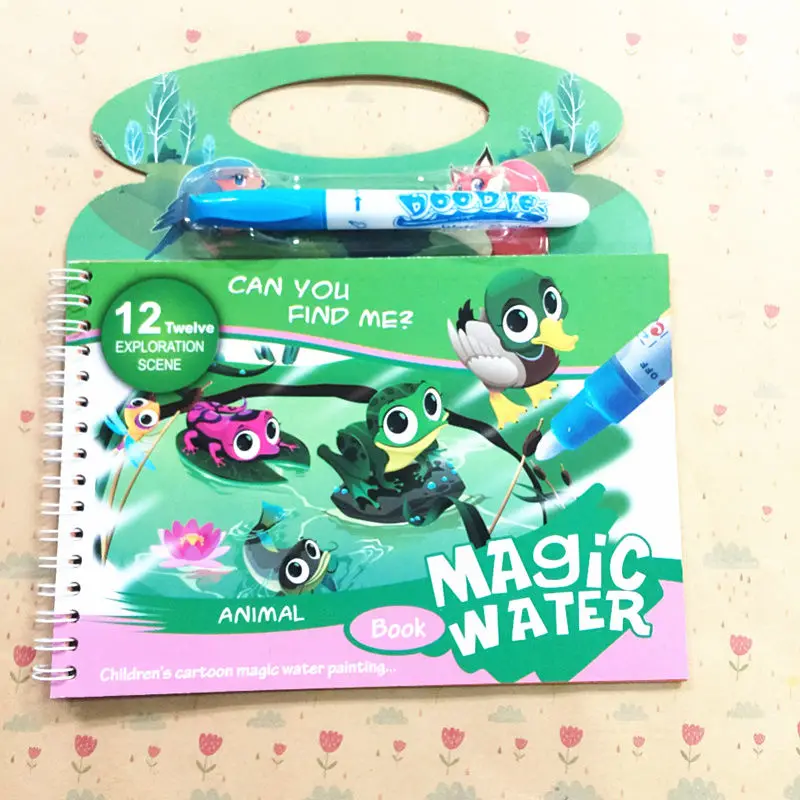 Детская книга волшебная водная доска для рисования ручка подарок раннего