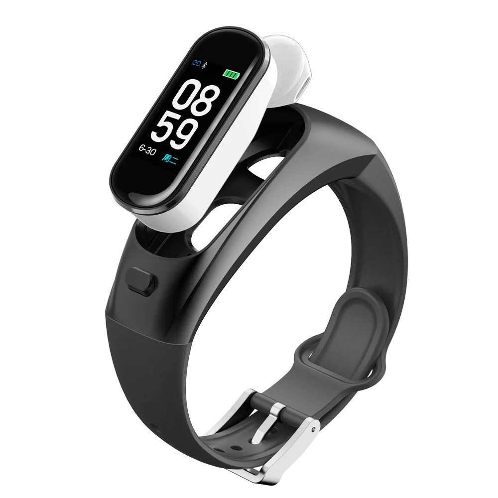 

Blood Pressure Wristband Heart Rate Bluetooth Answer Phone Business Watch Pedometer Bracelet for IOS Android Fitness Tracker